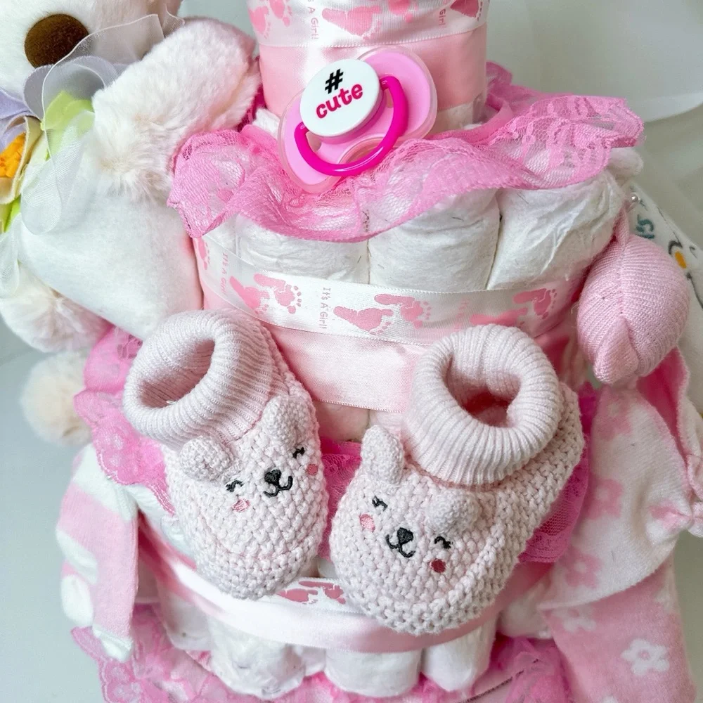 Baby Bear Diaper Cake, Baby Shower Gift